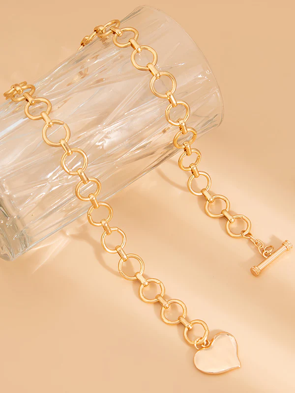 Normcore Chains Geometric Heart Shape Necklaces Accessories - Image 5