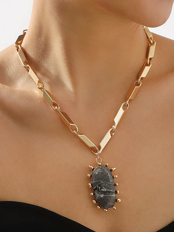 Normcore Chains Geometric Necklaces Accessories - Image 3