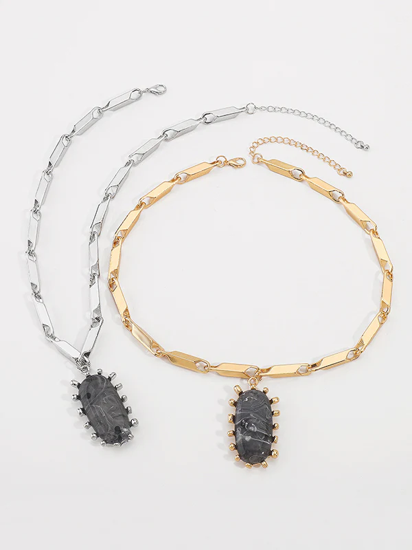 Normcore Chains Geometric Necklaces Accessories - Image 7