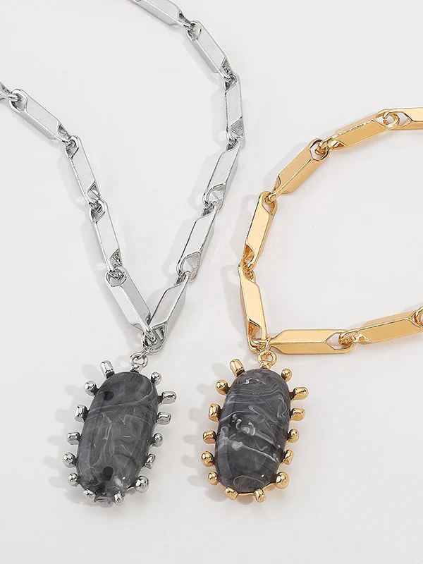 Normcore Chains Geometric Necklaces Accessories - Image 8