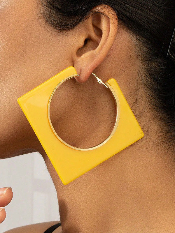 Normcore Geometric Drop Earrings - Image 2