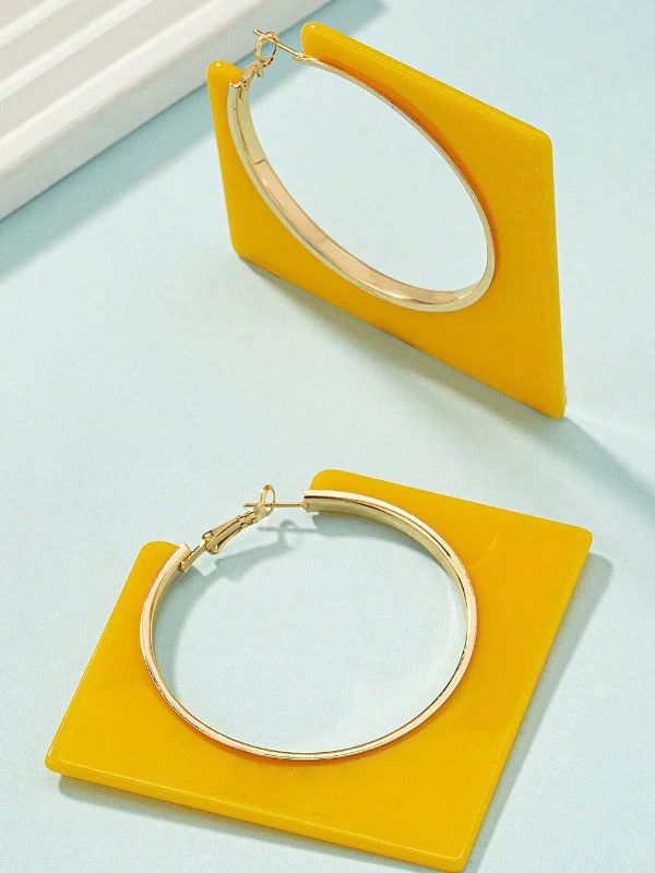 Normcore Geometric Drop Earrings - Image 3