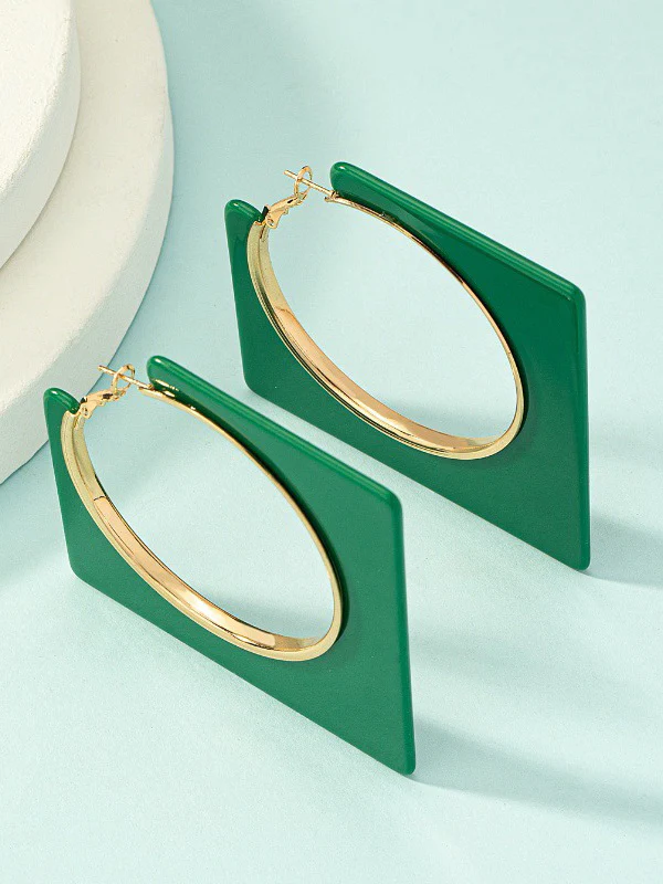 Normcore Geometric Drop Earrings - Image 5