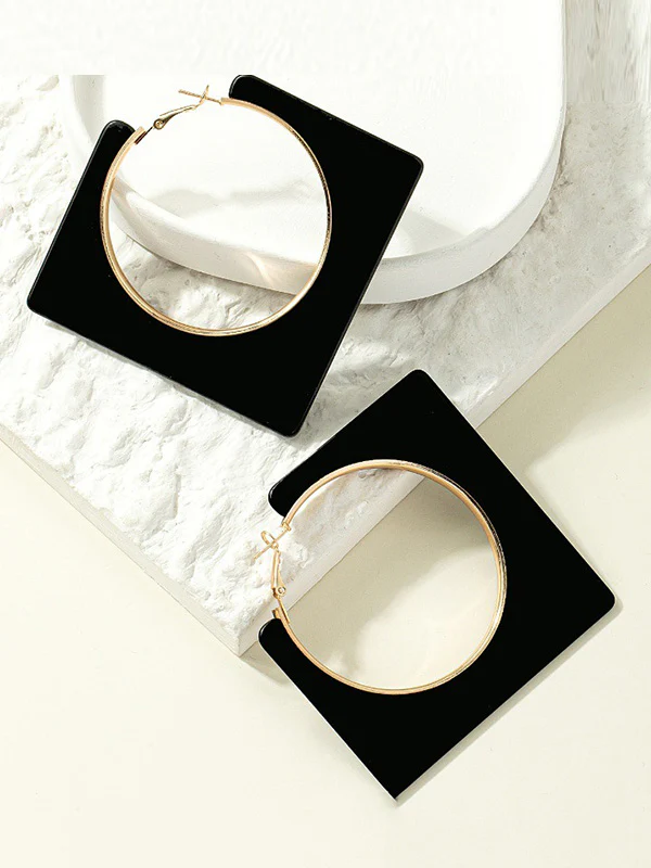 Normcore Geometric Drop Earrings - Image 6