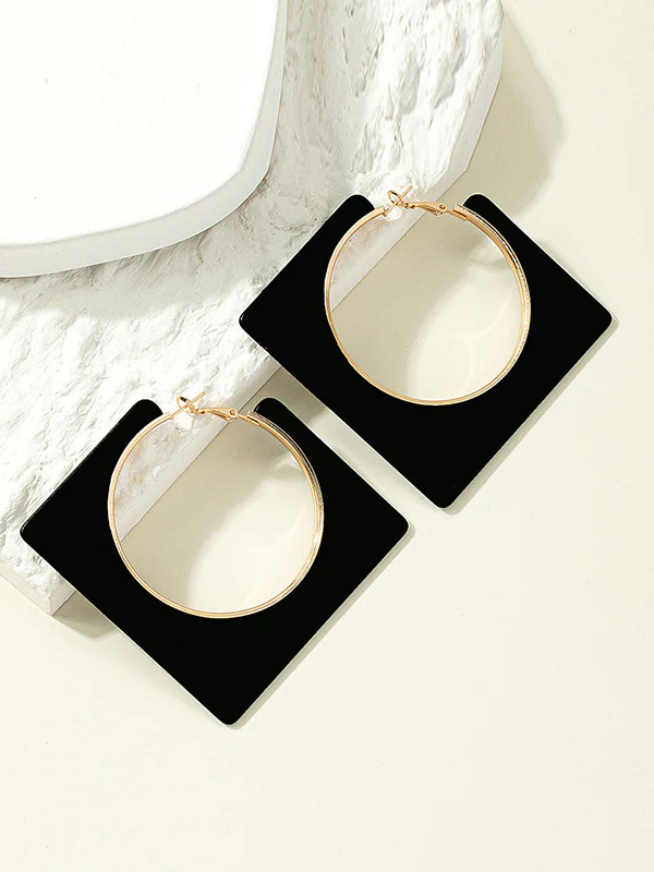 Normcore Geometric Drop Earrings - Image 8