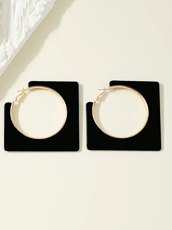 Normcore Geometric Drop Earrings - Image 9