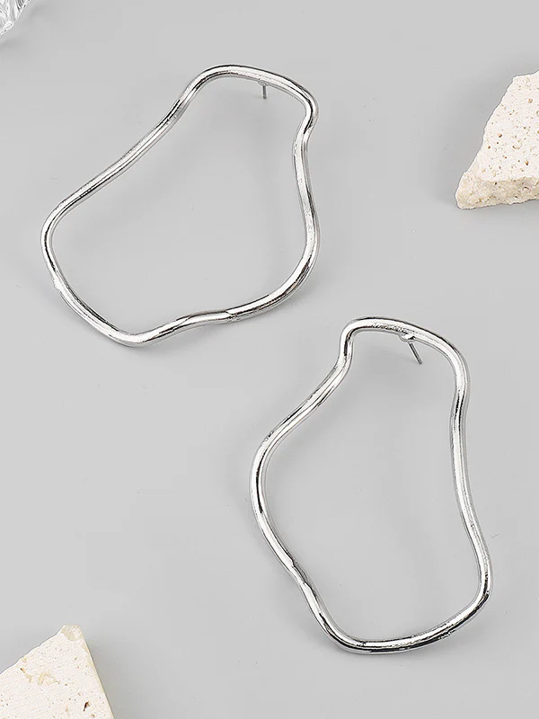 Normcore Geometric Drop Earrings - Image 13