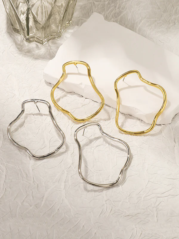 Normcore Geometric Drop Earrings - Image 7