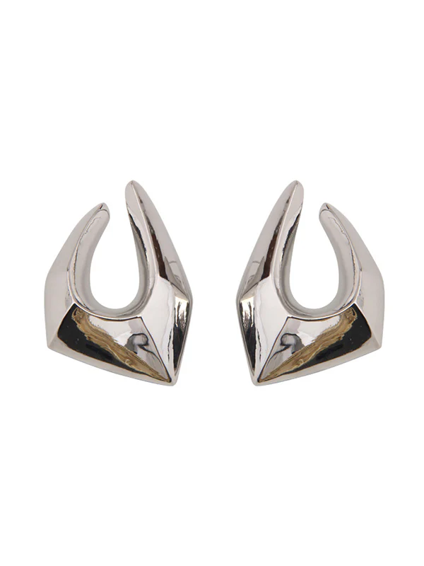 Normcore Geometric Hollow Drop Earrings - Image 9