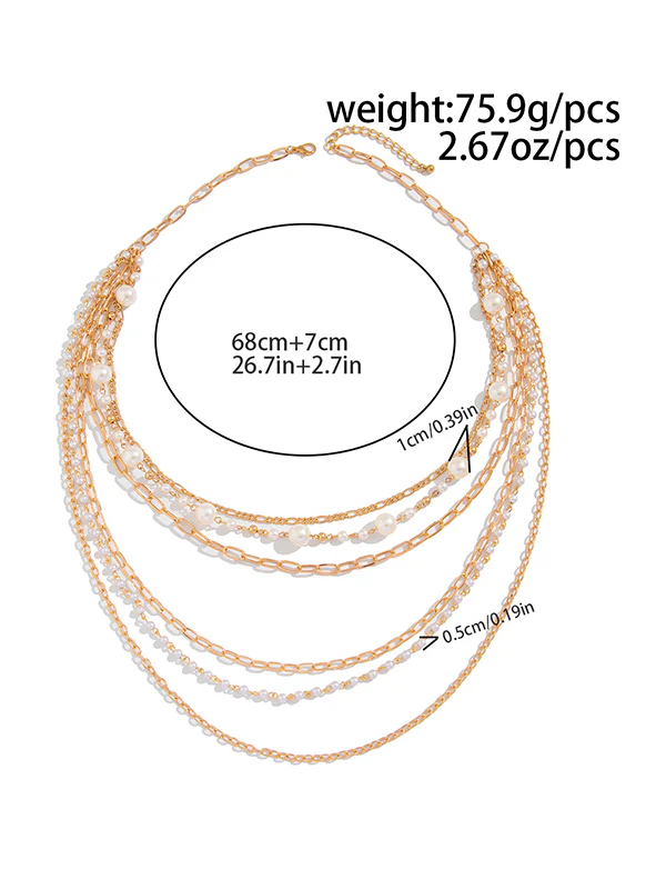 Normcore Geometric Layered Necklaces Accessories - Image 10