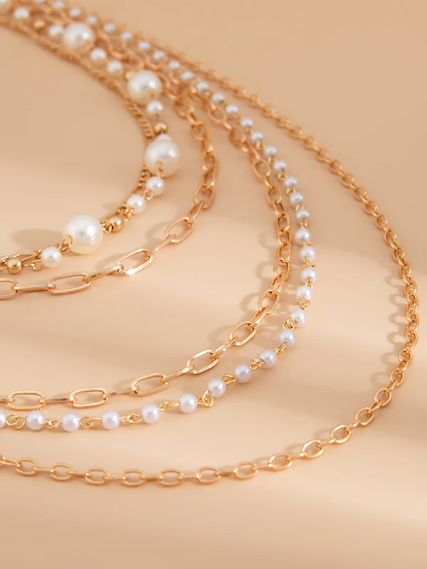 Normcore Geometric Layered Necklaces Accessories - Image 6
