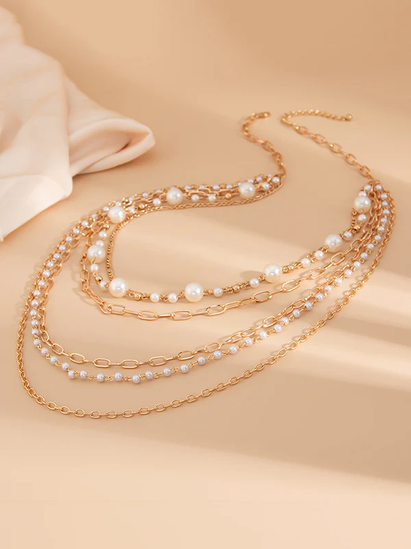 Normcore Geometric Layered Necklaces Accessories - Image 7