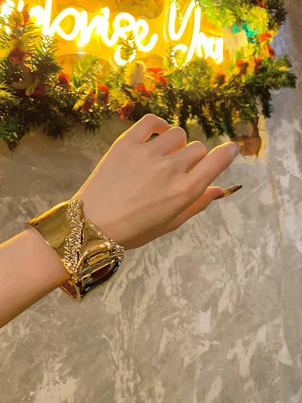 Normcore Geometric Rhine Stones Bracelet Accessories - Image 7