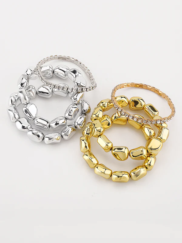 Normcore Geometric Rhine Stones Bracelet Accessories - Image 3