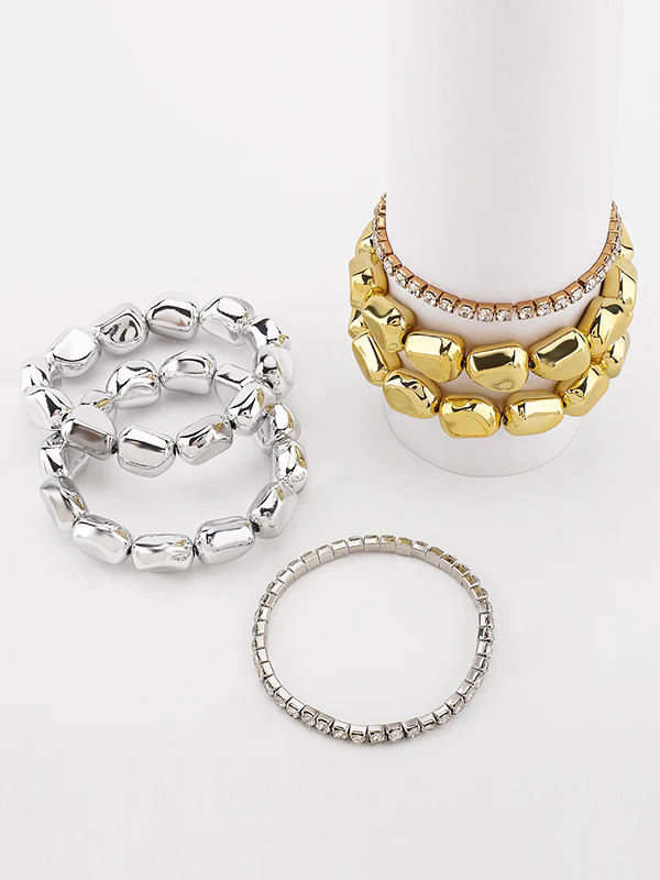 Normcore Geometric Rhine Stones Bracelet Accessories - Image 4