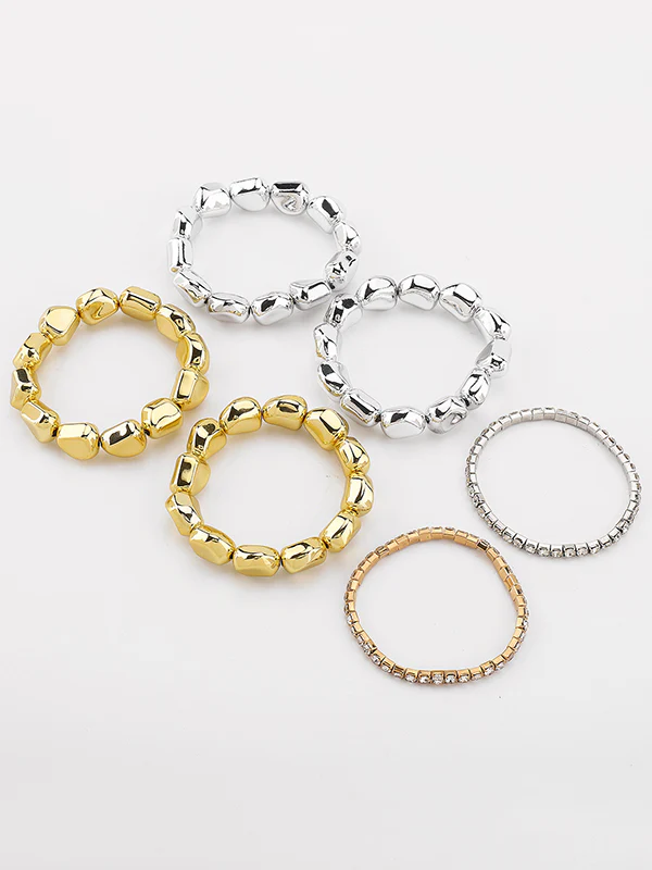 Normcore Geometric Rhine Stones Bracelet Accessories - Image 5