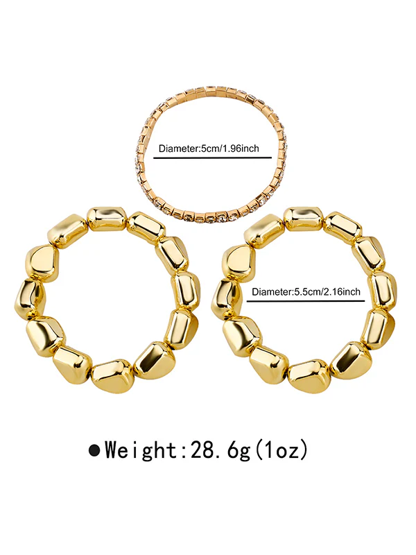 Normcore Geometric Rhine Stones Bracelet Accessories - Image 8