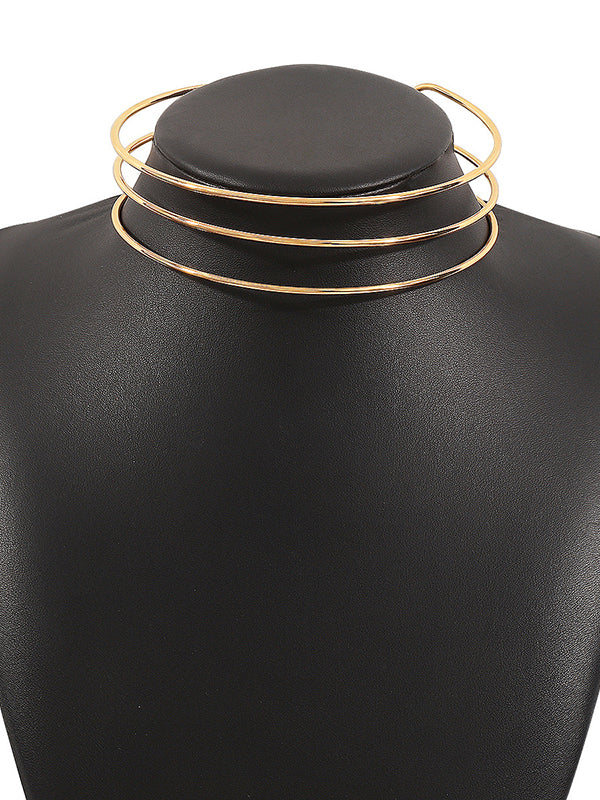 Normcore Geometric Ringent Choker Necklace Necklaces Accessories - Image 8