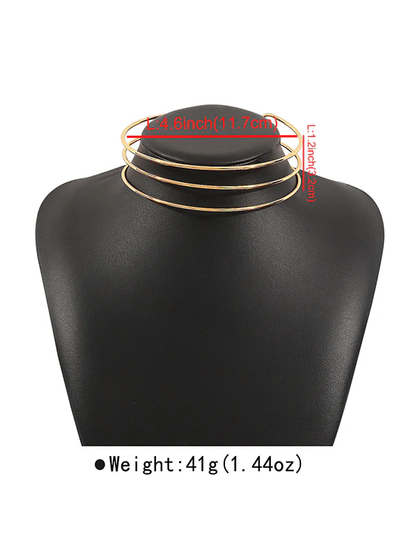 Normcore Geometric Ringent Choker Necklace Necklaces Accessories - Image 9