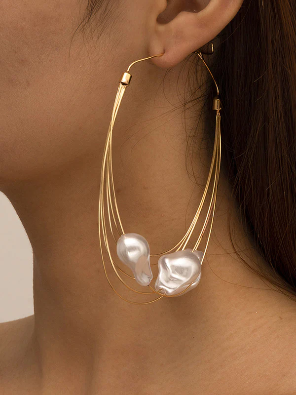 Normcore Tasseled Pearl Ear-Ring - Image 2