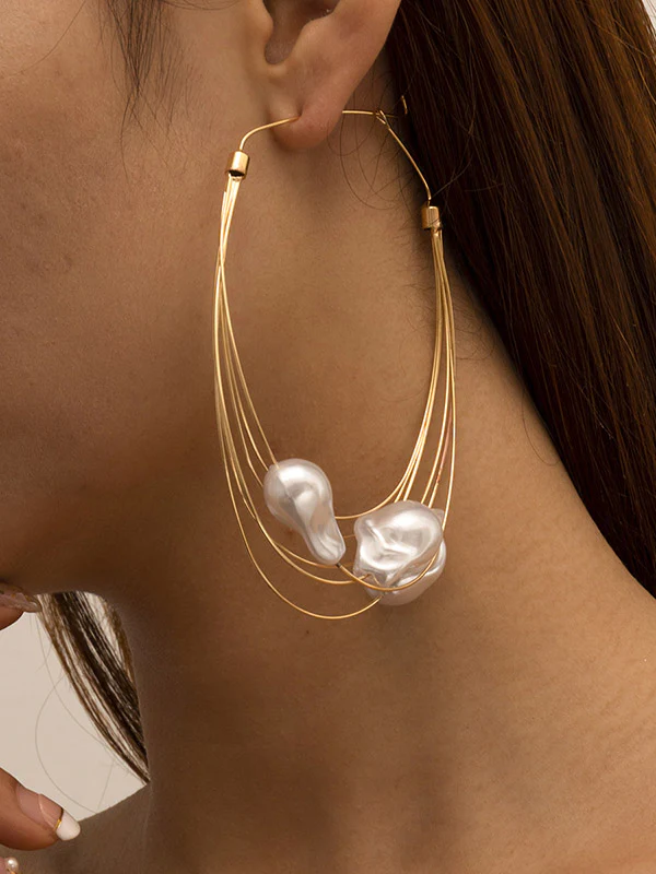 Normcore Tasseled Pearl Ear-Ring - Image 3