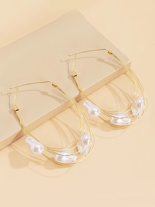 Normcore Tasseled Pearl Ear-Ring - Image 4