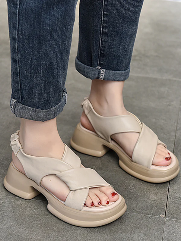 Open Toe Platform Shoes Sandals - Image 12