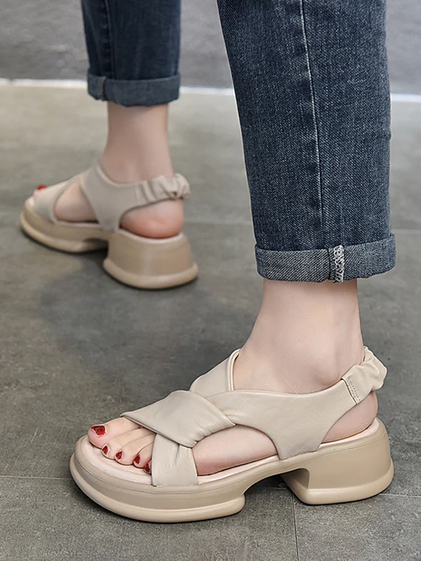 Open Toe Platform Shoes Sandals - Image 13