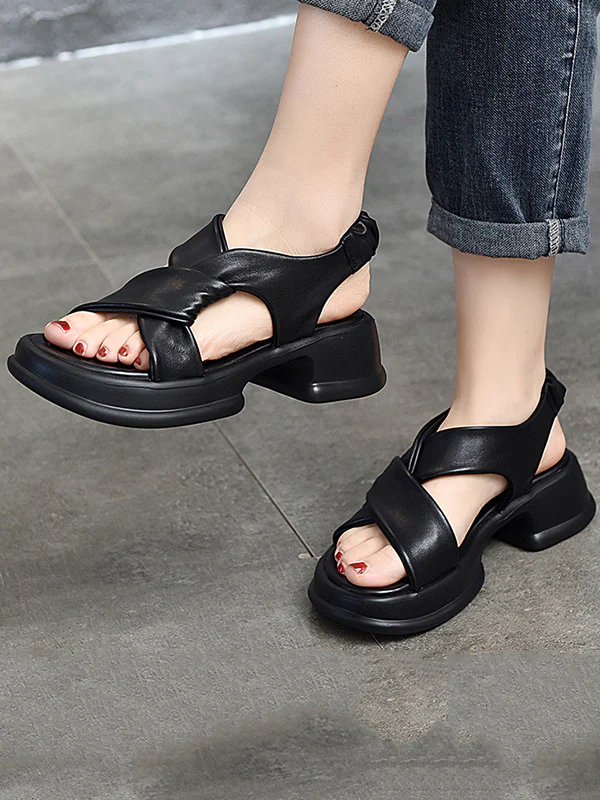 Open Toe Platform Shoes Sandals - Image 2