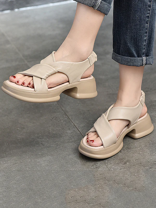 Open Toe Platform Shoes Sandals - Image 3