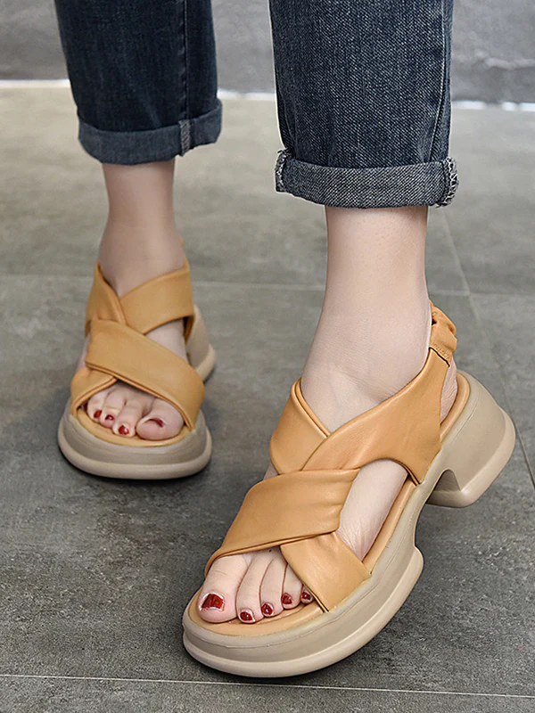 Open Toe Platform Shoes Sandals - Image 4