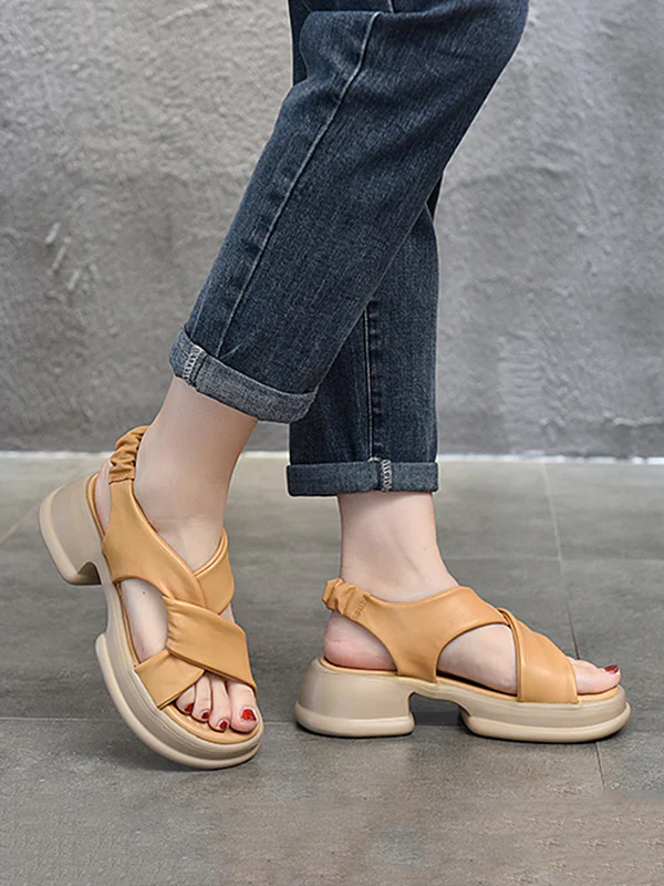 Open Toe Platform Shoes Sandals - Image 5