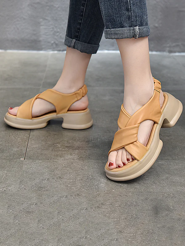 Open Toe Platform Shoes Sandals - Image 6