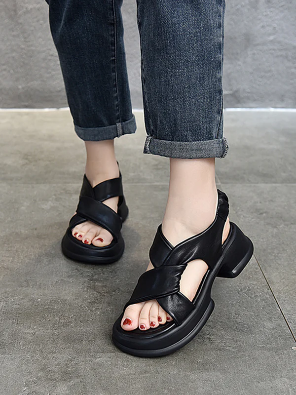 Open Toe Platform Shoes Sandals - Image 8