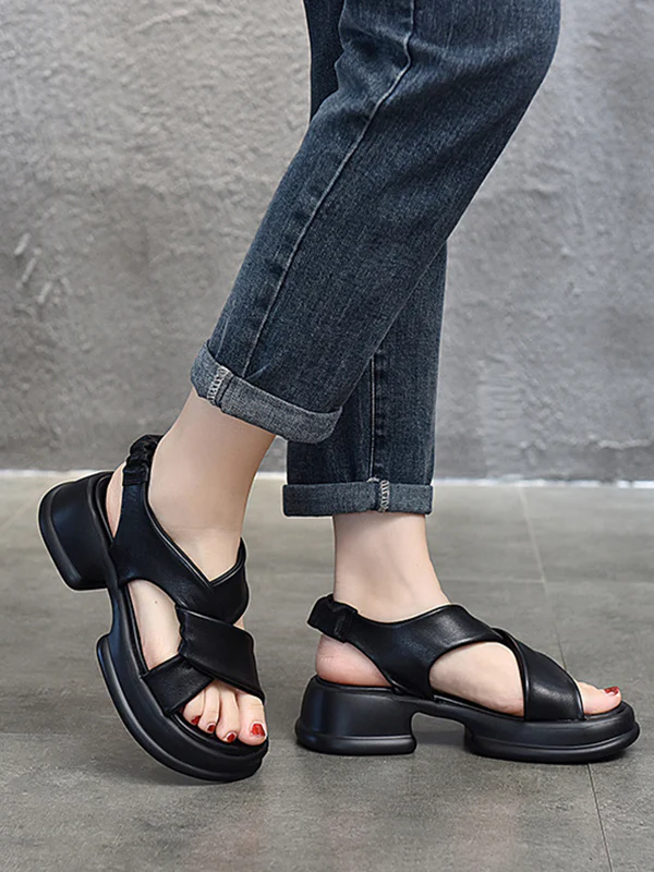 Open Toe Platform Shoes Sandals - Image 9