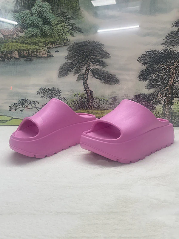 Open Toe Platform Shoes Slippers - Image 4