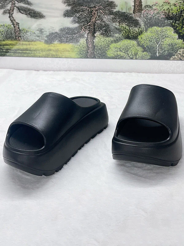Open Toe Platform Shoes Slippers - Image 5