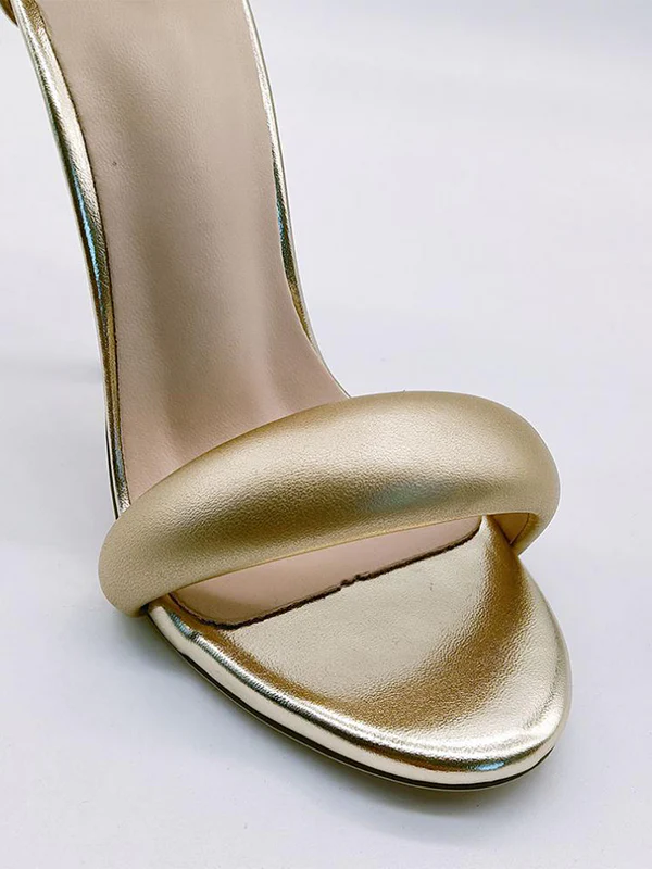 Open Toe Shiny Zipper Pumps Sandals - Image 10