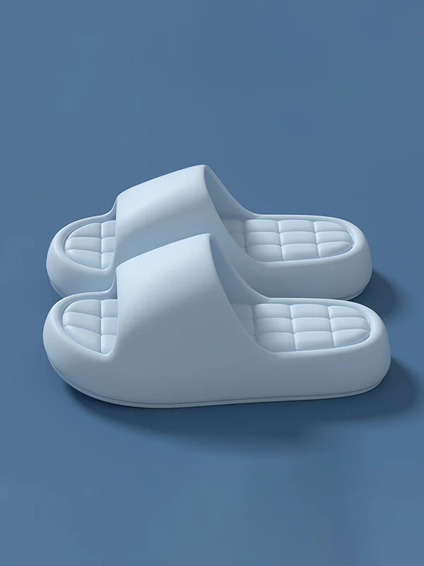 Open Toe Solid Color Platform Shoes Slippers - Image 10