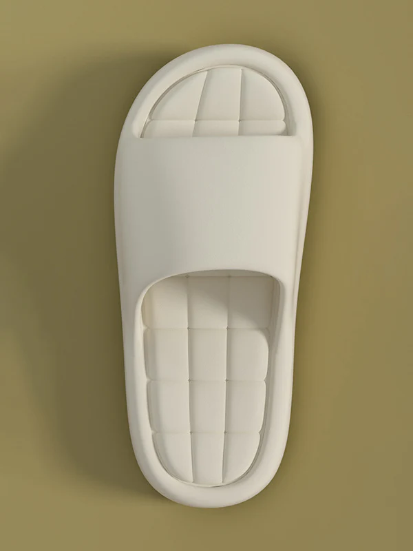 Open Toe Solid Color Platform Shoes Slippers - Image 12