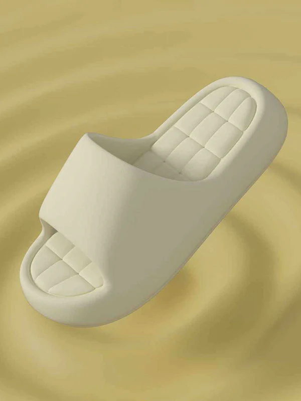 Open Toe Solid Color Platform Shoes Slippers - Image 13