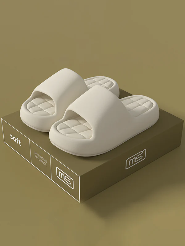 Open Toe Solid Color Platform Shoes Slippers - Image 6