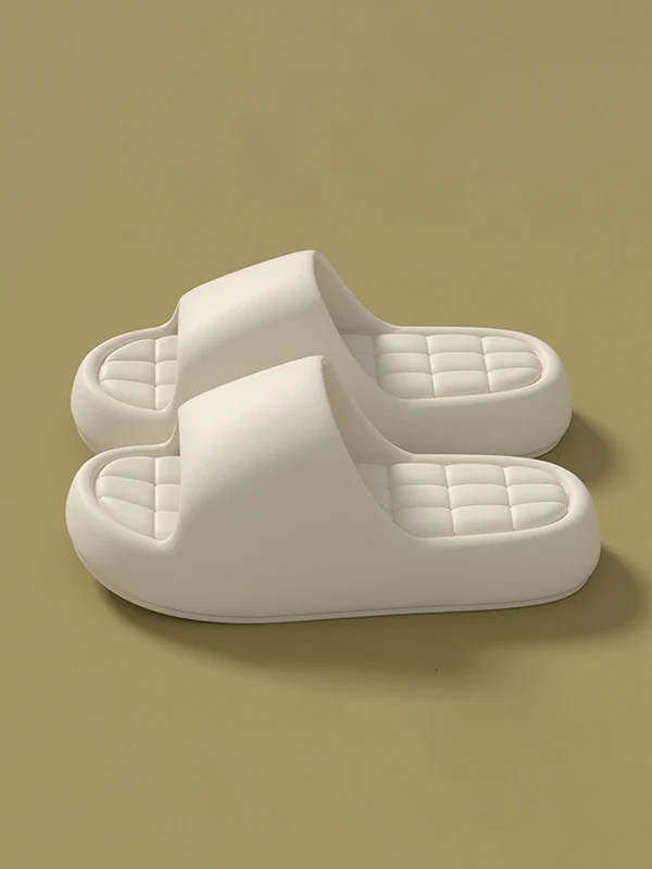 Open Toe Solid Color Platform Shoes Slippers - Image 7