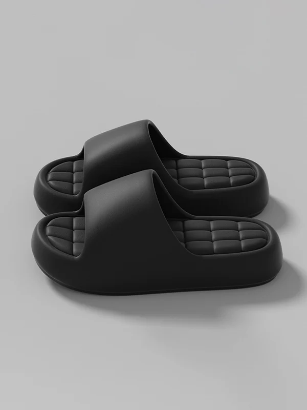 Open Toe Solid Color Platform Shoes Slippers - Image 8