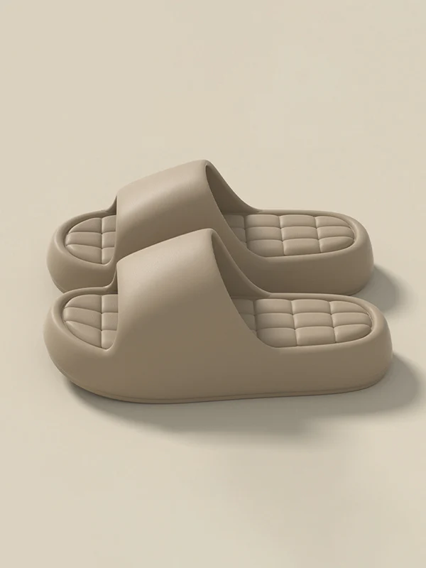 Open Toe Solid Color Platform Shoes Slippers - Image 9