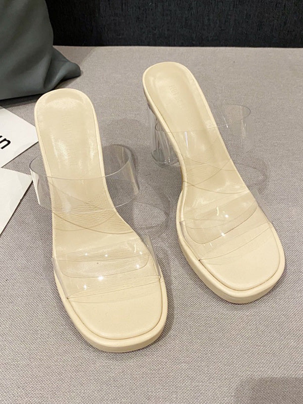 Open Toe Transparent Platform Shoes Sandals - Image 10