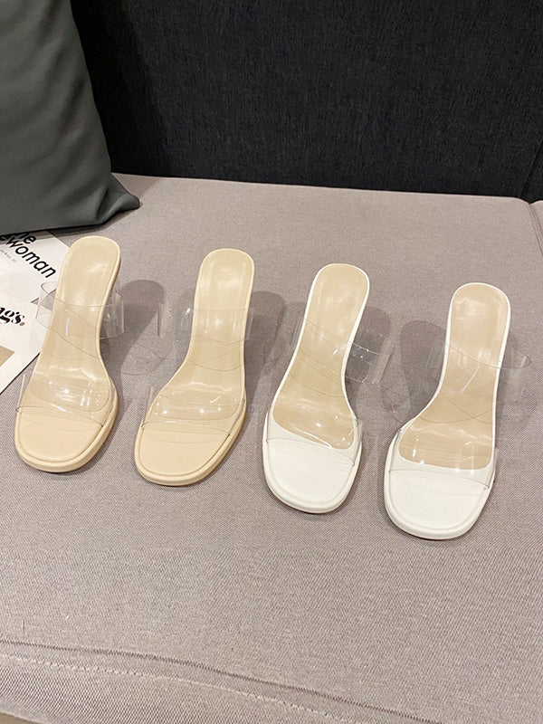 Open Toe Transparent Platform Shoes Sandals - Image 11