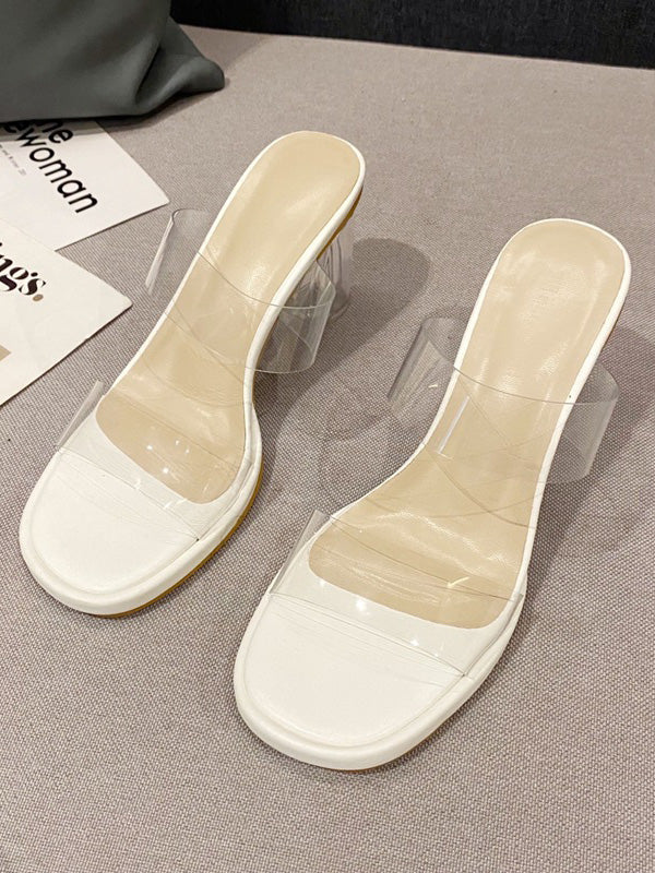 Open Toe Transparent Platform Shoes Sandals - Image 9