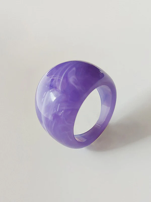 Original 9 Colors Geometric Resin Ring - Image 2