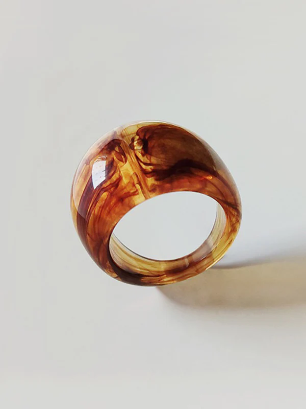 Original 9 Colors Geometric Resin Ring - Image 3